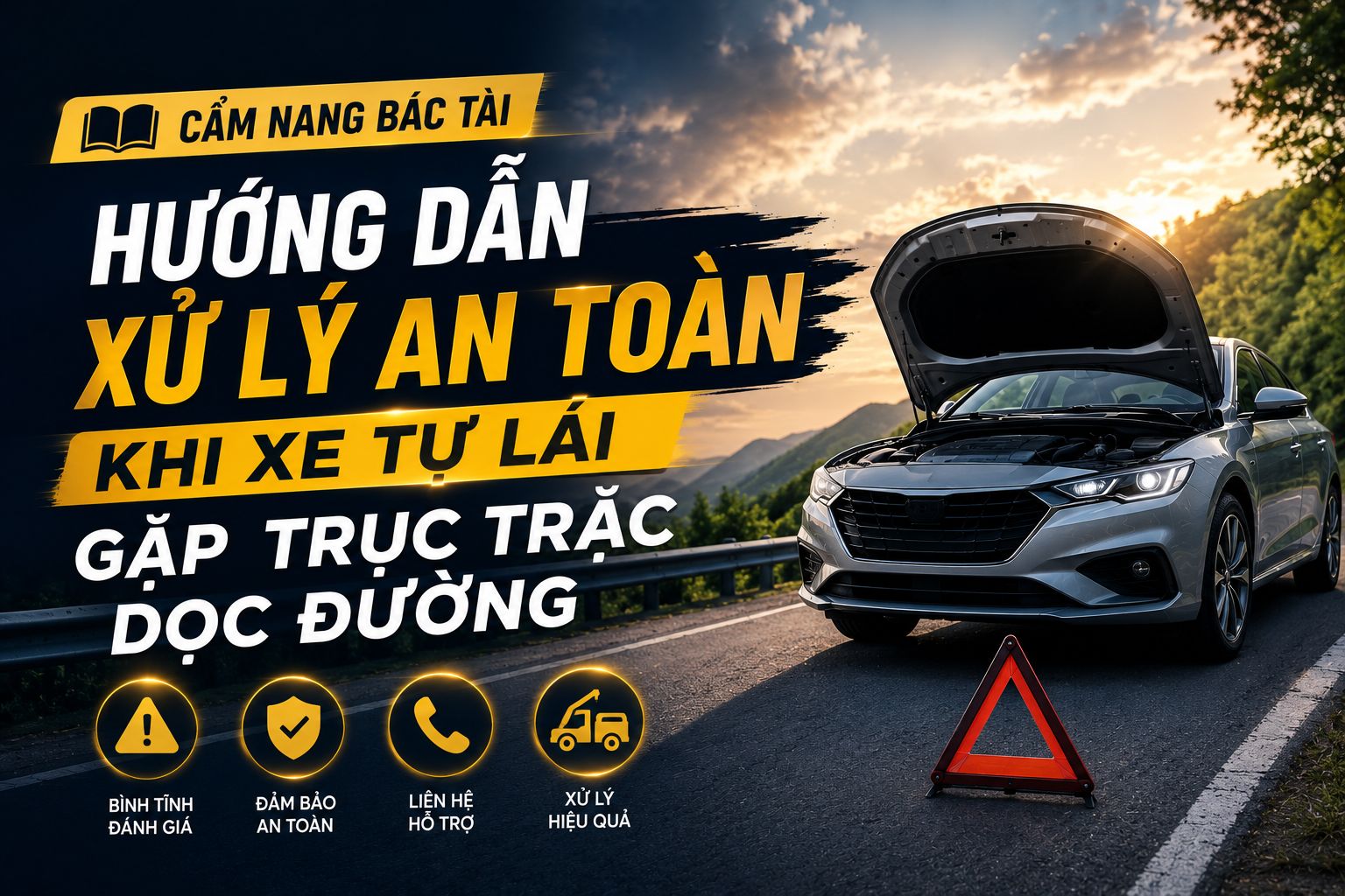 Cẩm nang bác tài: Hướng dẫn xử lý an toàn khi xe tự lái gặp trục trặc dọc đường